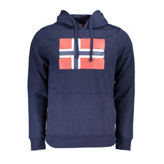 Norwegen 1963 Blaues Baumwoll-Herren-Kapuzen-Sweatshirt