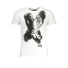 Cavalli Class Herren-T-Shirt aus weißer Baumwolle