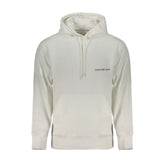 Calvin Klein White Cotton Men Sweater with Hood