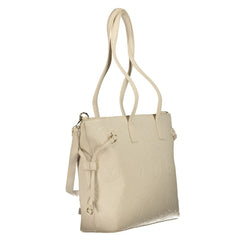 Mario Valentino Damenhandtasche aus Polyurethan, Beige