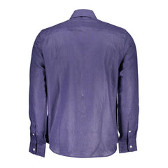 North Sails Herrenhemd aus blauem Leinen