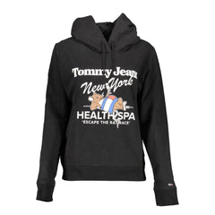 Tommy Hilfiger Schwarzer Damen-Kapuzenpullover aus Baumwolle