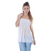 Phard Bianco Polyester Women Intimate Tank Top