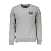 La Martina Gray Cotton Men Sweatshirt