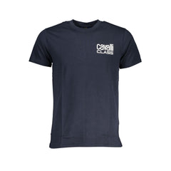 Cavalli Class Herren T-Shirt aus blauer Baumwolle