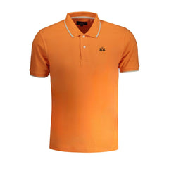 La Martina Arancione Baumwolle Herren-Poloshirt