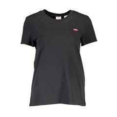 Levi's Black Cotton Women T-Shirt