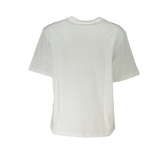Patrizia Pepe Damen T-Shirt aus weißer Baumwolle
