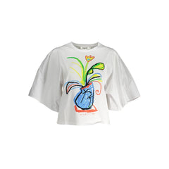 Desigual Damen-Top aus weißer Baumwolle