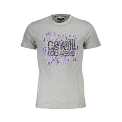 Cavalli Class Braunes Baumwoll-T-Shirt für Herren