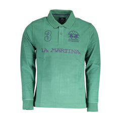La Martina Grünes Poloshirt aus Baumwolle für Herren
