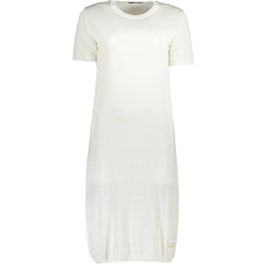 Cavalli Class Weißes Viskose Damenkleid