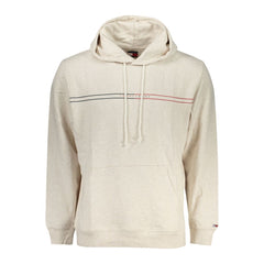 Tommy Hilfiger Beigefarbener Baumwoll-Herren-Kapuzenpullover
