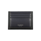 Tommy Hilfiger Sleek Blue Leather Card Holder with Contrast Detail