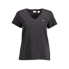 Levi's Black Cotton Women T-Shirt