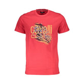 Cavalli Class Red Cotton Men T-Shirt