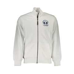 La Martina White Cotton Men Sweatshirt