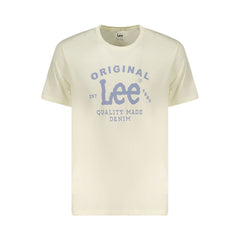 Lee Beige Cotton Men T-Shirt