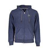 La Martina Blue Cotton Men's Hooded Sweater