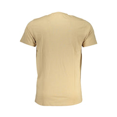 Cavalli Class Beiges Herren-T-Shirt aus Baumwolle