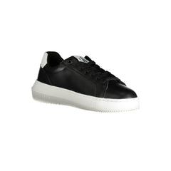 Calvin Klein Damen-Sneaker aus schwarzem Leder