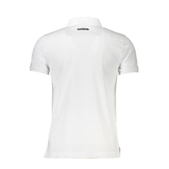 Cavalli Class Bianco Cotton Men Polo Shirt