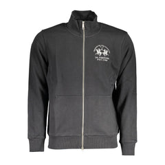 La Martina Schwarzes Herren-Sweatshirt aus Baumwolle