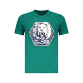 Cavalli Class Green Cotton T-Shirt