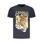 Cavalli Class Blue Cotton Men T-Shirt