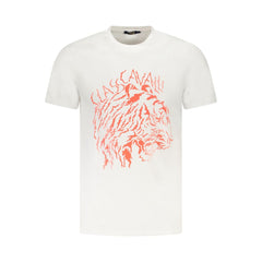Cavalli Class White Cotton Men T-Shirt