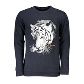 Cavalli Class Blue Cotton Men Sweater