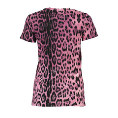 Cavalli Class Rosa Baumwoll-Damen-T-Shirt