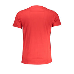 Cavalli Class Rosso Herren T-Shirt aus Baumwolle