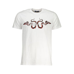 Cavalli Class Weißes Baumwoll-T-Shirt für Herren