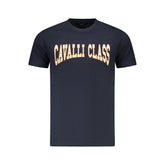 Cavalli Class Blue Cotton Men T-Shirt