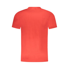 Cavalli Class Rotes Herren T-Shirt aus Baumwolle