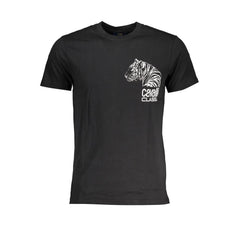 Cavalli Class Schwarzes Herren-T-Shirt aus Baumwolle
