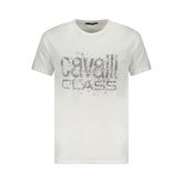 Cavalli Class White Cotton Men T-Shirt