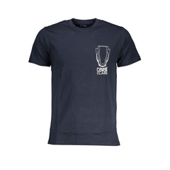 Cavalli Class Blaues Baumwoll-Herren-T-Shirt