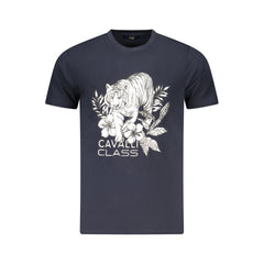 Cavalli Class Blue Cotton Men T-Shirt