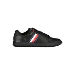 Tommy Hilfiger – Schwarze Leder-Sneaker für Herren