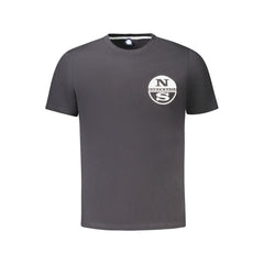 North Sails Schwarzes Baumwoll-T-Shirt für Herren
