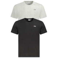 Fila Schwarzes Herren-T-Shirt aus Bio-Baumwolle