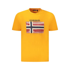 Napapijri Arancione Cotton Men T-Shirt