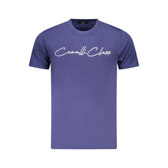 Cavalli Class Blu Cotton Men T-Shirt