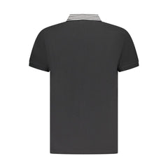 Cavalli Class Black Cotton Men Polo Shirt