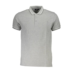 Cavalli Class Grigio Herren Polo aus Baumwolle