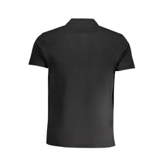 Cavalli Class Herren Polohemd aus schwarzer Baumwolle