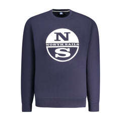 North Sails Blue Cotton Men Sweatshirt