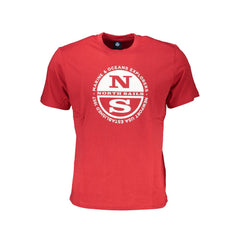 North Sails Rosso Baumwoll-T-Shirt für Herren